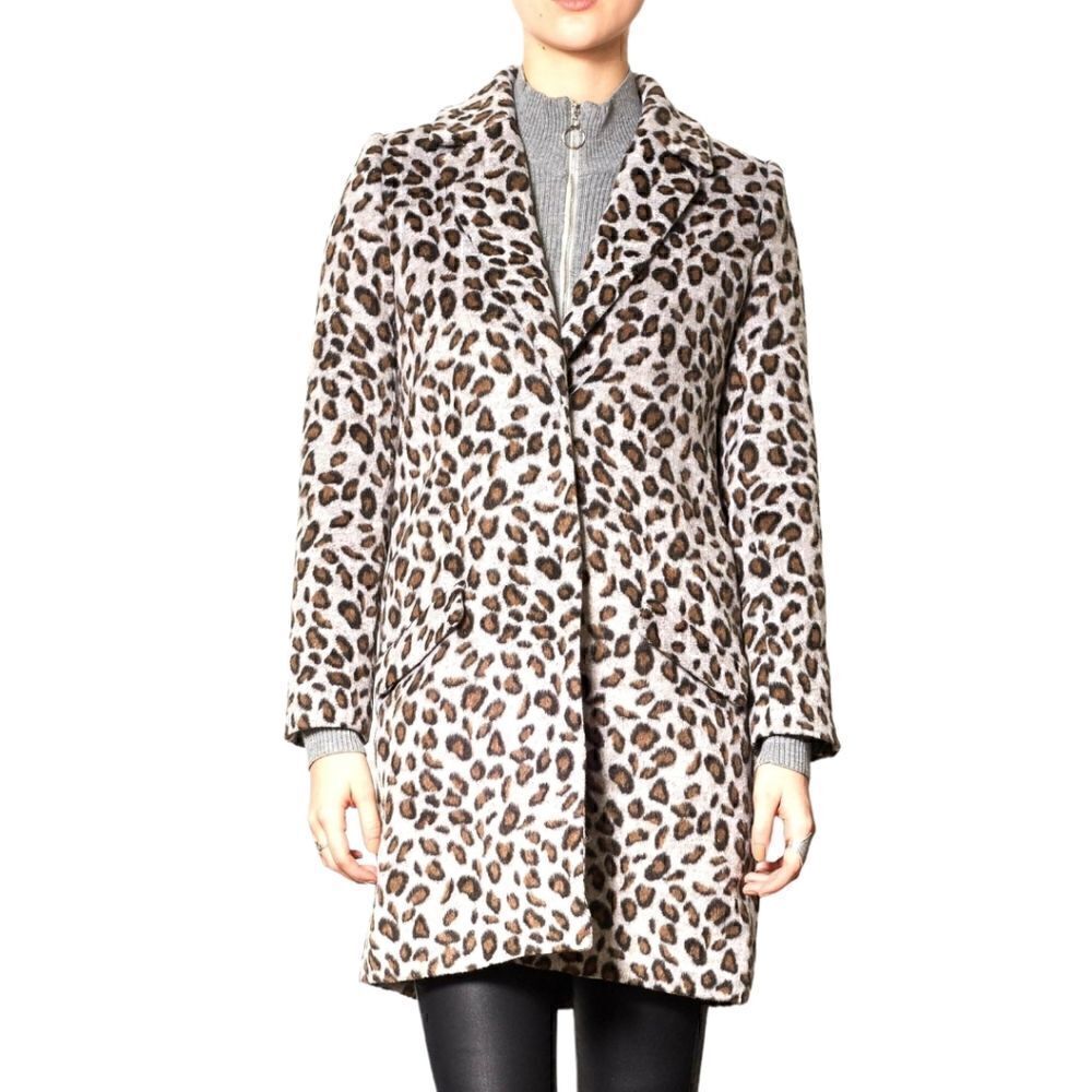 Pink Martini Collection Leopard Print Long Coat Size S